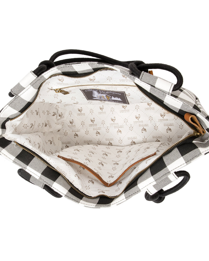 White Check Luxe Bag *BEST SELLER*