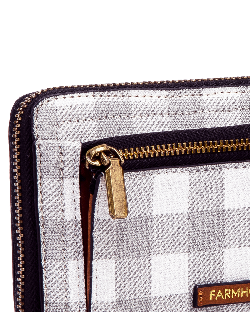 Smoky Gray Check Luxe Wallet