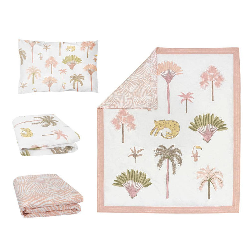 4-piece Nursery Set - Tropical Mia + Free matching decal set