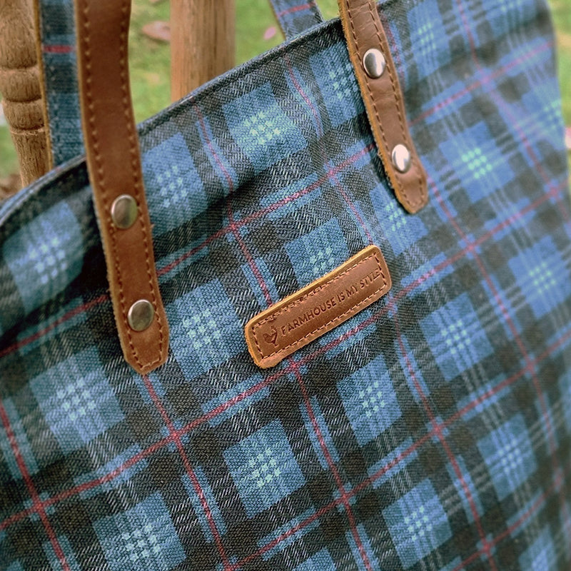 Campfire Plaid Tote Bag