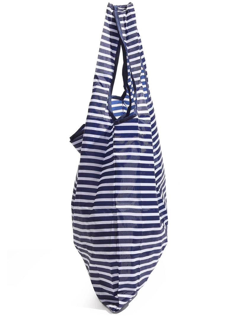 Navy Stripe Reusable Bag