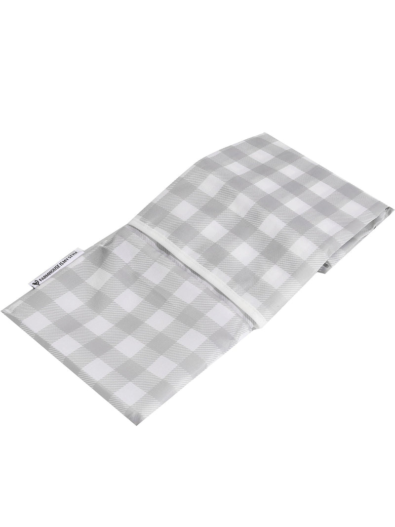 Smoky Gray Check Reusable Shopping Bag