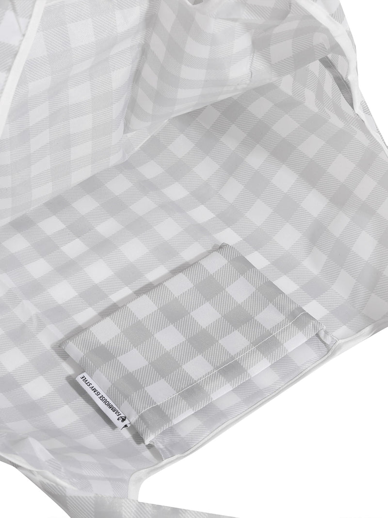 Smoky Gray Check Reusable Shopping Bag