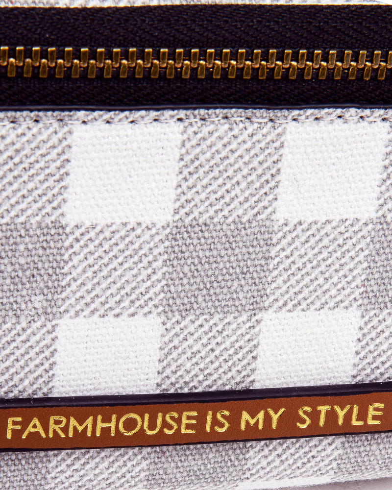 Smoky Gray Check Luxe Wallet