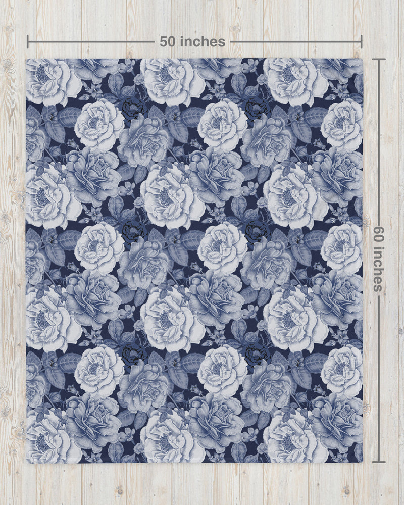 Denim Floral Bonfire Blanket