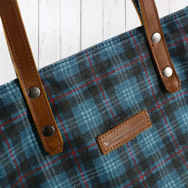 Campfire Plaid Tote Bag