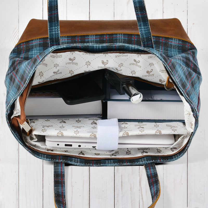 Campfire Plaid Tote Bag