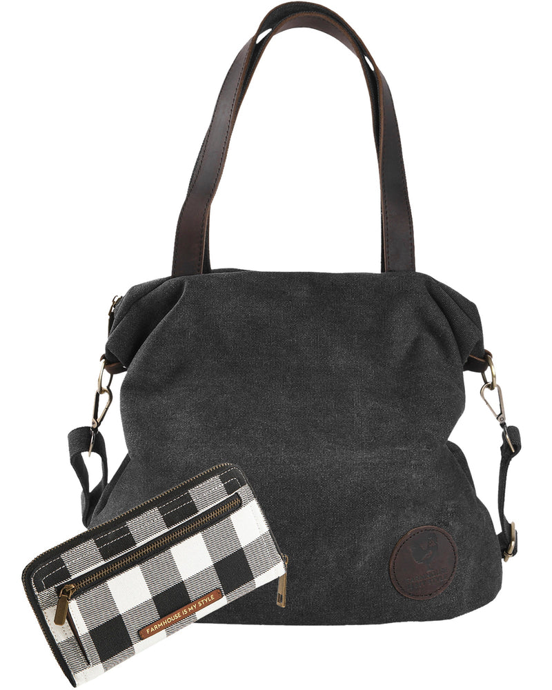 Charcoal Crossbody White Check Bundle