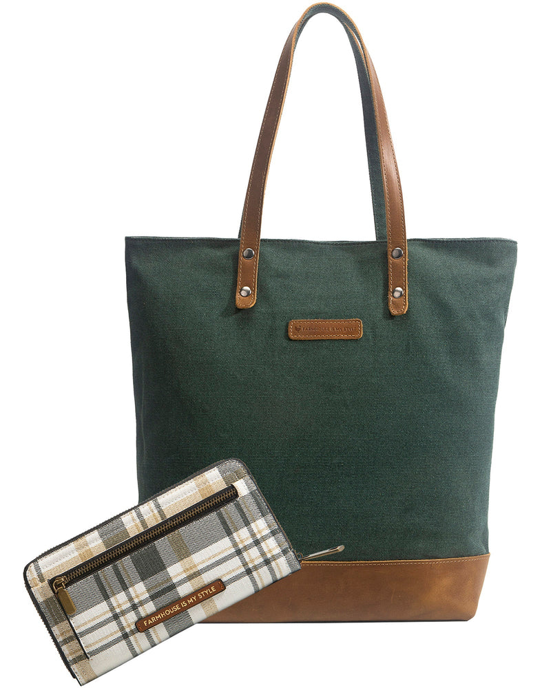 Evergreen Fever Tote & Almanac Clutch Bundle