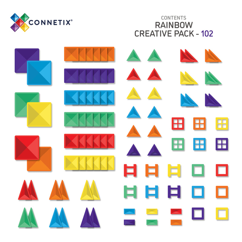 Connetix Rainbow Creative Pack 102 pc