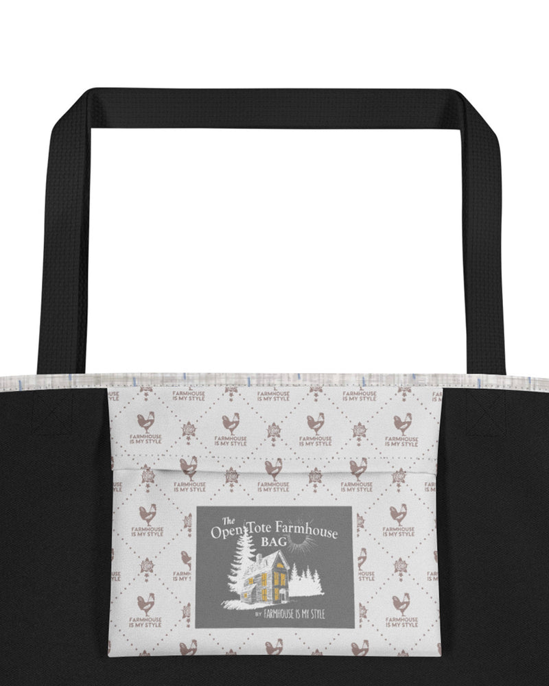 Graceful Gray Open Tote Bag