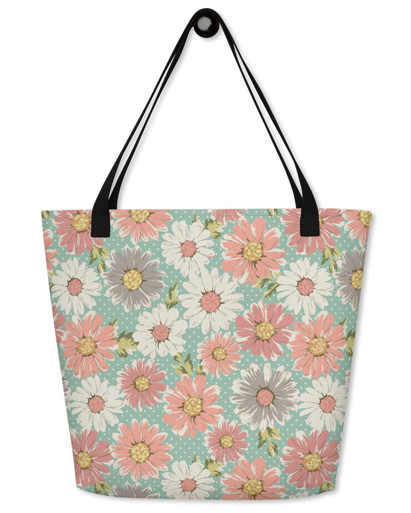 Mason Jar Daisies Open Tote Bag