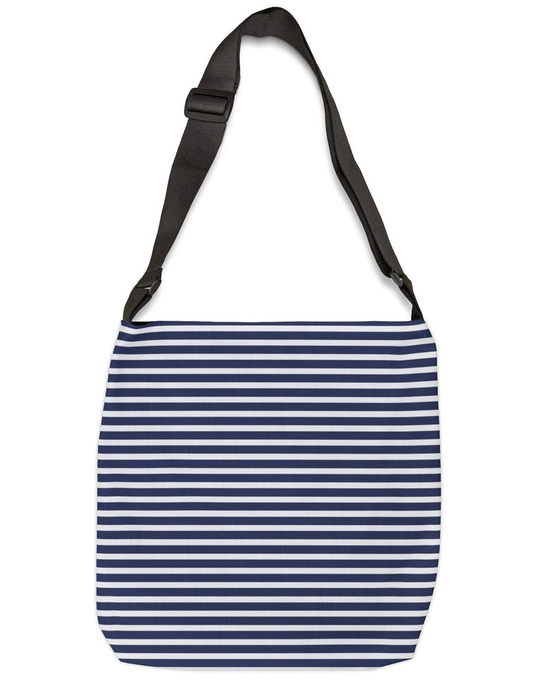 Navy Stripe Open Tote Crossbody