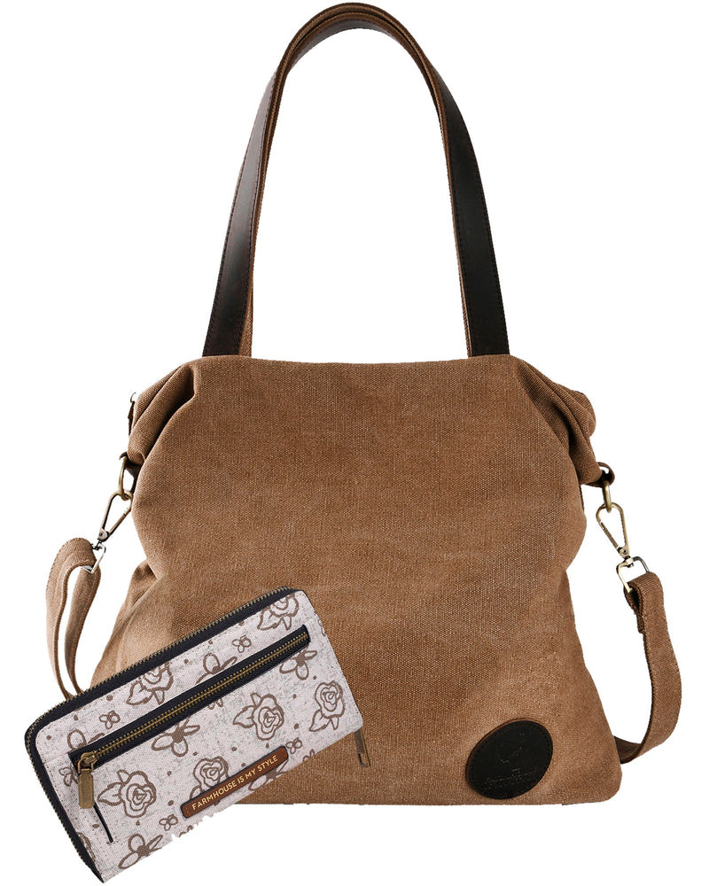 Russet Crossbody Brown Sugar Bag and Wallet Bundle