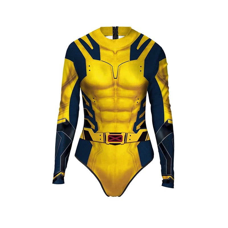 Movie Wolverine Cosplay Swimsuit Women 3D Printed Party Deadppool Costume Bathing Suit Sexy One Piece Swimsuits Summer Dress