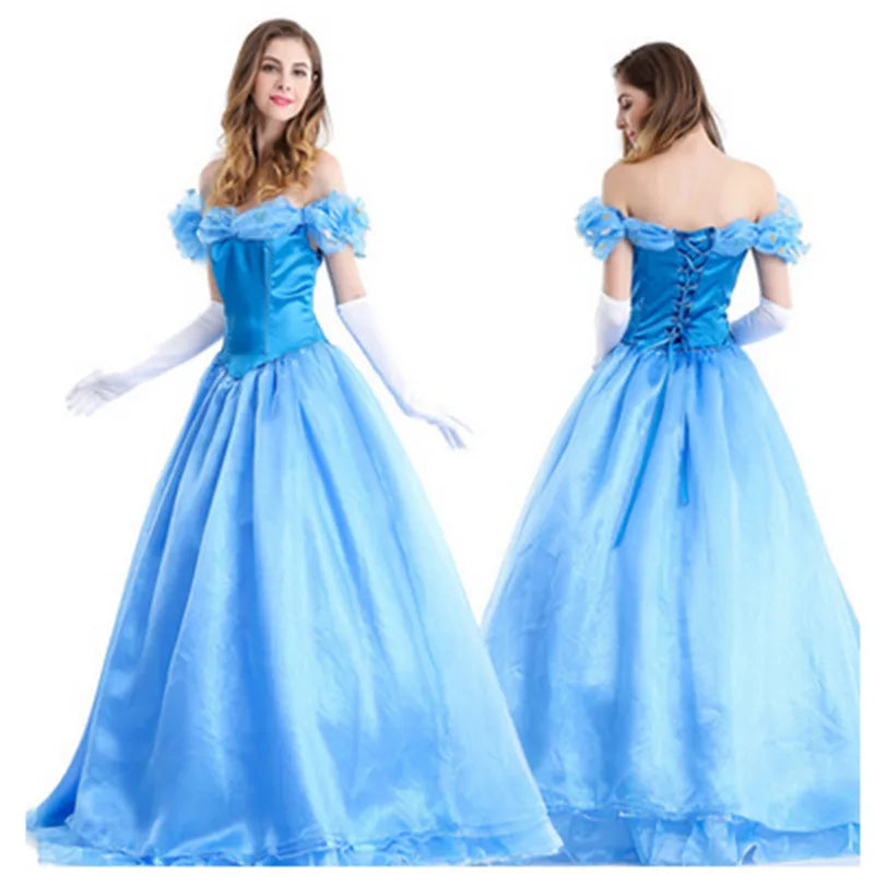 Anime clothing Adult Cosplay Dress Cinderella Costume Snow White Princess Dress Stage clothes Halloween Fancy Dress Ball Gown