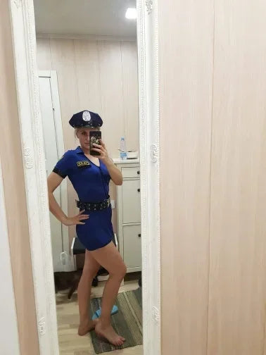 S-XXL Halloween Sexy Female Cop Police Officer Uniform Policewomen Costume Adult Women Police Cosplay Fancy Dress