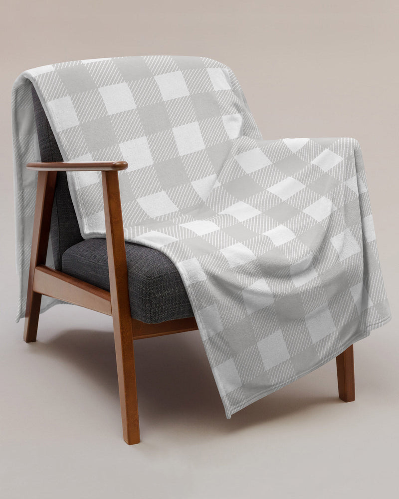 Smoky Gray Check Bonfire Blanket