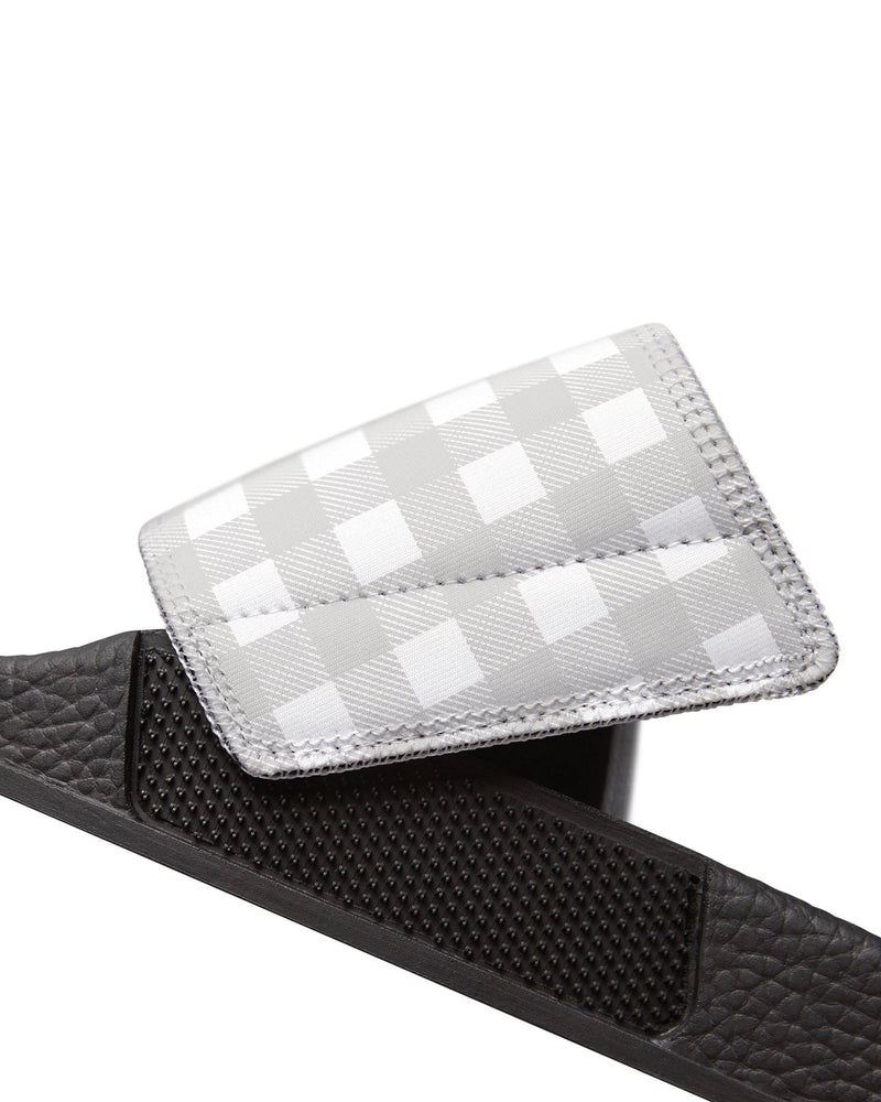 Smoky Gray Check Flipside Slides