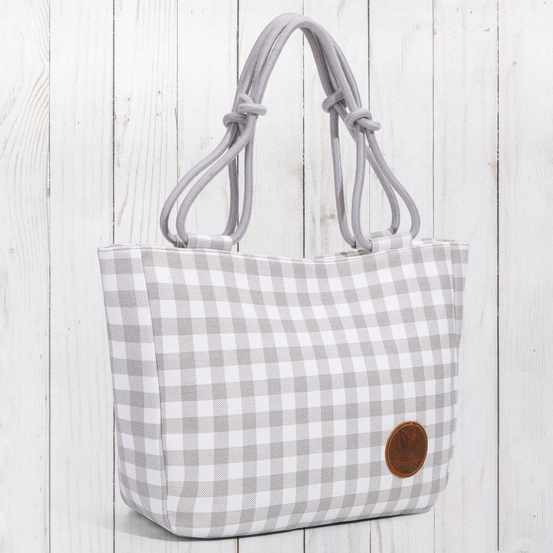 Smoky Gray Check Bag