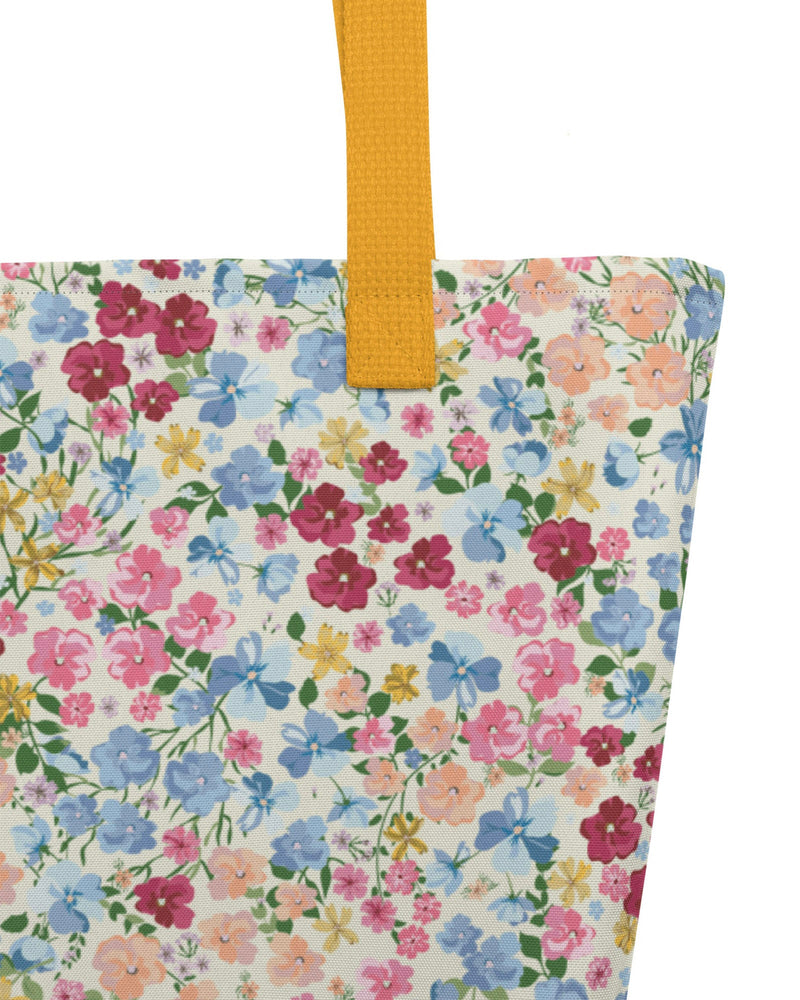 Vintage Garden Open Tote Bag