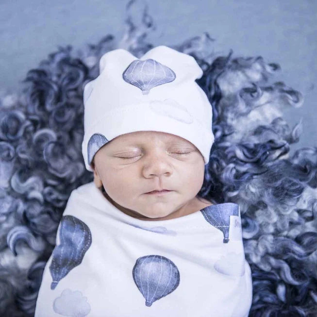 Cloud Chaser Snuggle Hunny Swaddle & Beanie Set