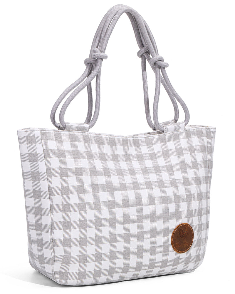 Smoky Gray Check Bag