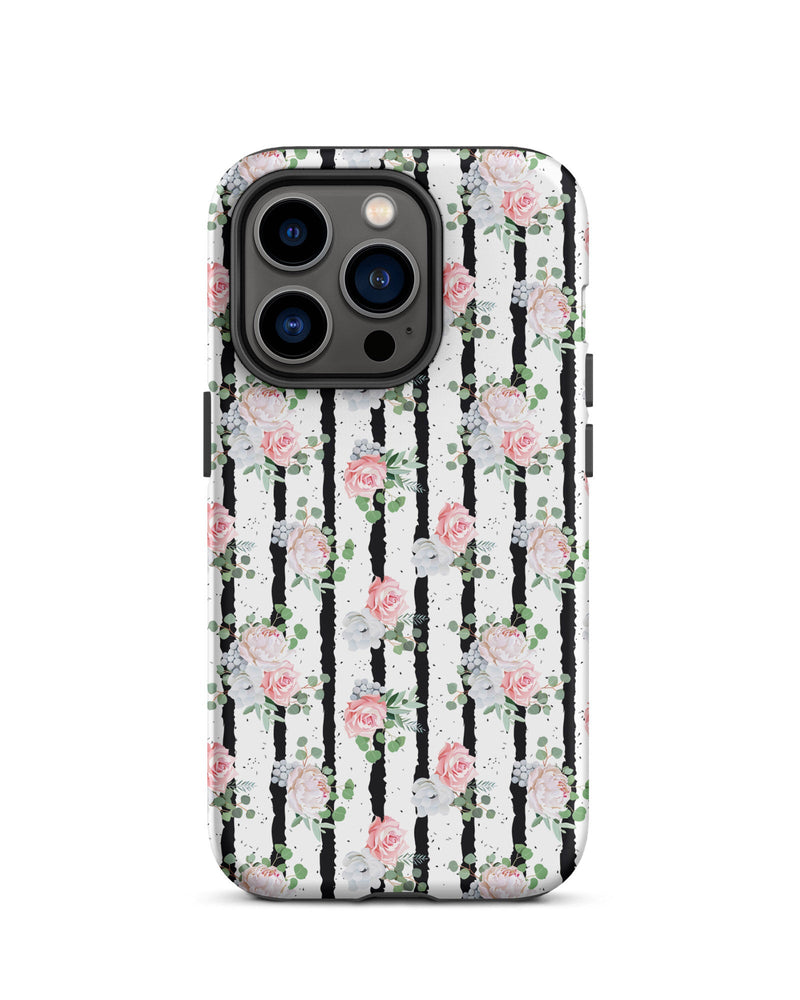 Black White and Blooms Cabin Case for iPhone®