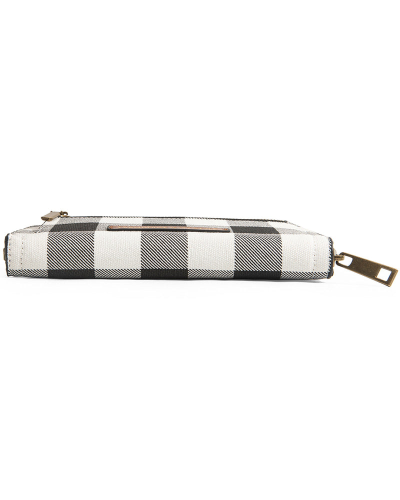 White Check Luxe Wallet